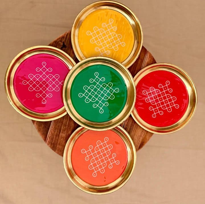 Kolam Brass Plate
