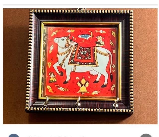 Tanjore Cow Mini Frame