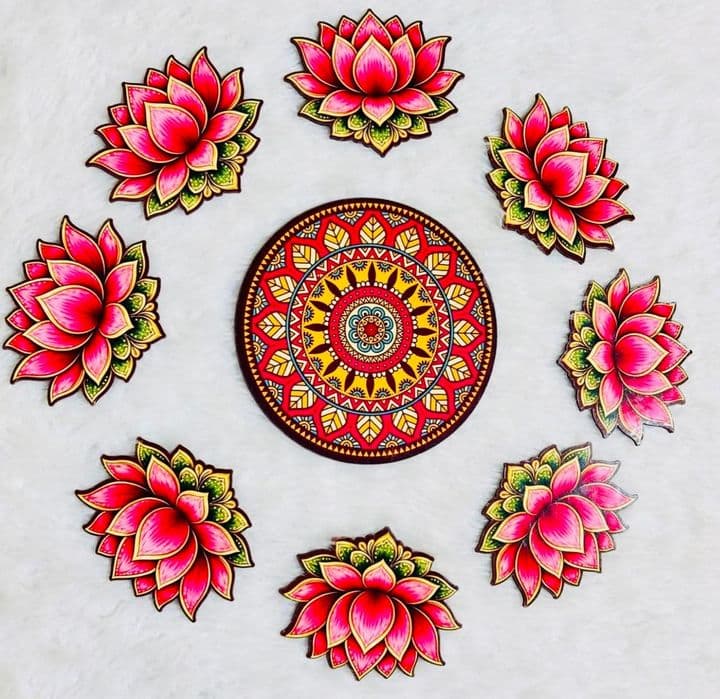 Lotus Mandala Rangoli Set
